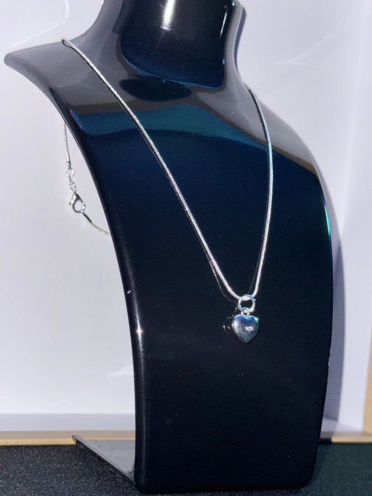 925 Sterling Silver Necklace With Heart Pendent